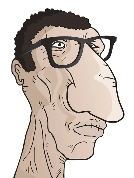 Lelijke Man Vector Illustratie — Stockvector