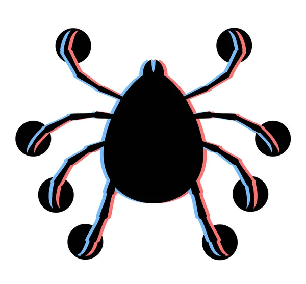 Illustration Vectorielle Araignée Noire — Image vectorielle