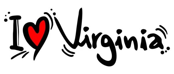 Virginia Milují Vektorové Ilustrace — Stockový vektor