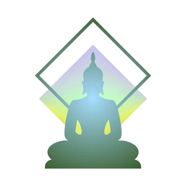 Conception Bouddha Icône Vectorielle Illustration — Image vectorielle