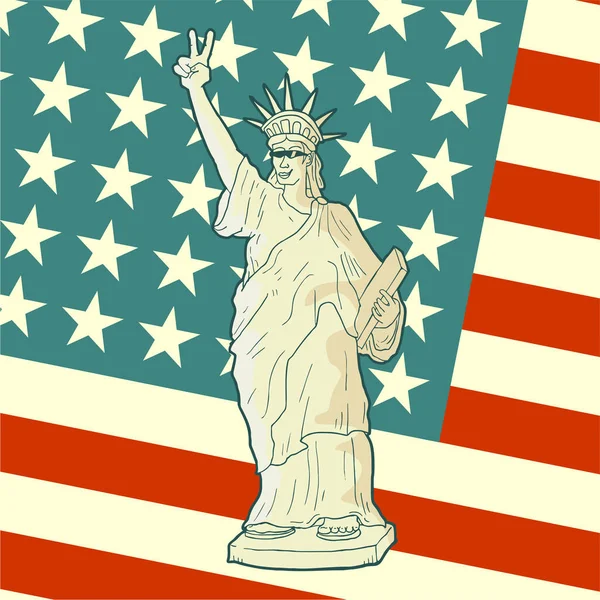 Original Patriot Flag Vector Illustration — Stock Vector