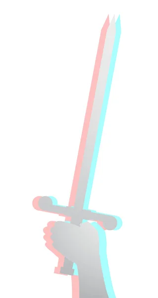 Sword Fight Concept Vector Illustration — Vetor de Stock