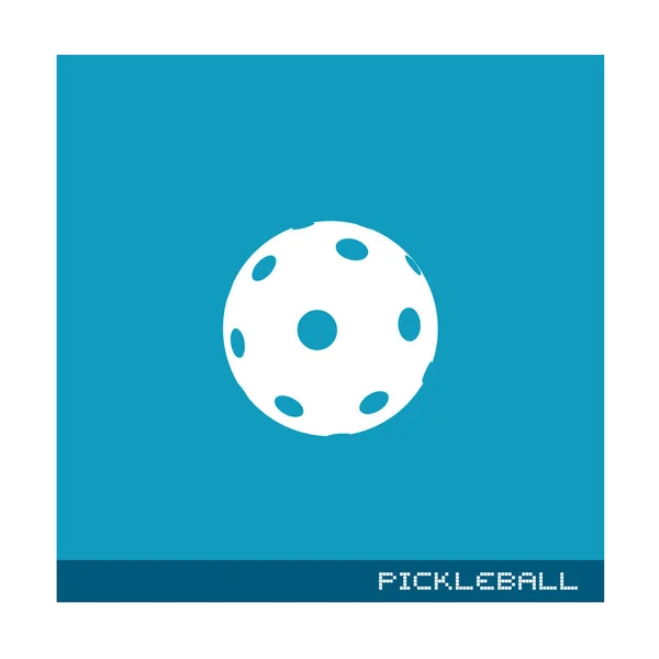 Pickleball Flache Ikone Vektor Illustration — Stockvektor