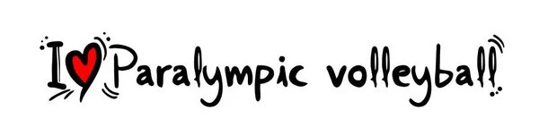 Paralympische Volleyball Liebe Vektor Illustration — Stockvektor