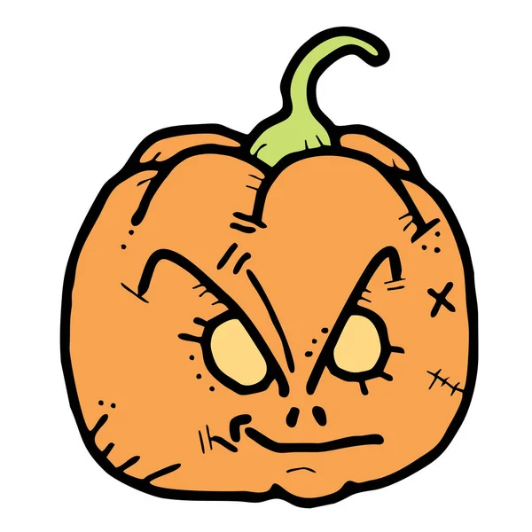 Pumpkin Monster Vector Illustration — Stock Vector