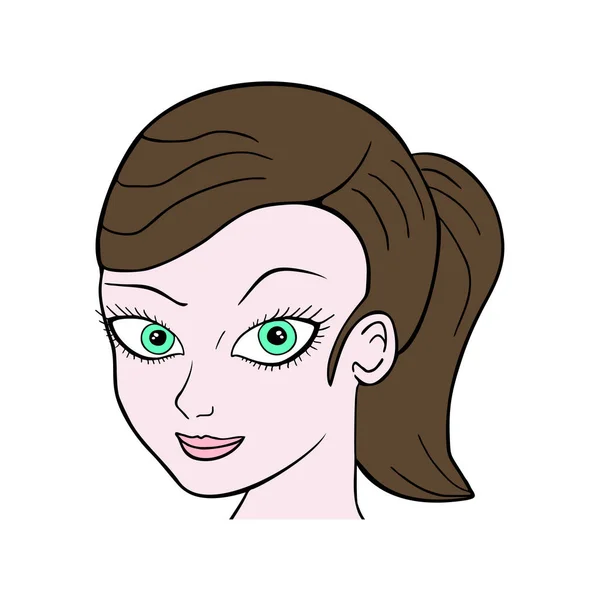 Jolie Fille Illustration Vectorielle — Image vectorielle