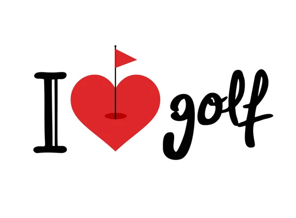 Aime Illustration Vectorielle Symbole Golf — Image vectorielle