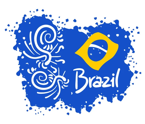 Brasil Vector Deportivo Ilustración — Vector de stock