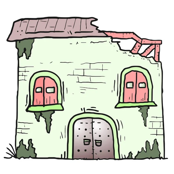 Cartoon Illustration Eines Hauses — Stockvektor