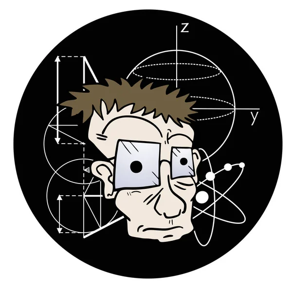 Muž Vědec Vektorové Ilustrace — Stockový vektor