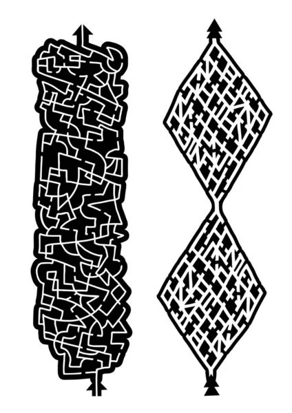2つの迷路ベクトル図 — ストックベクタ