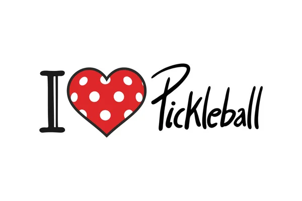 Pickleball sembolü vektör illüstrasyonuna bayılırım