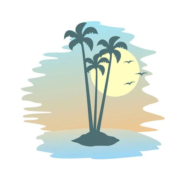 Nice Beach Vector Illustration — Stock Vector