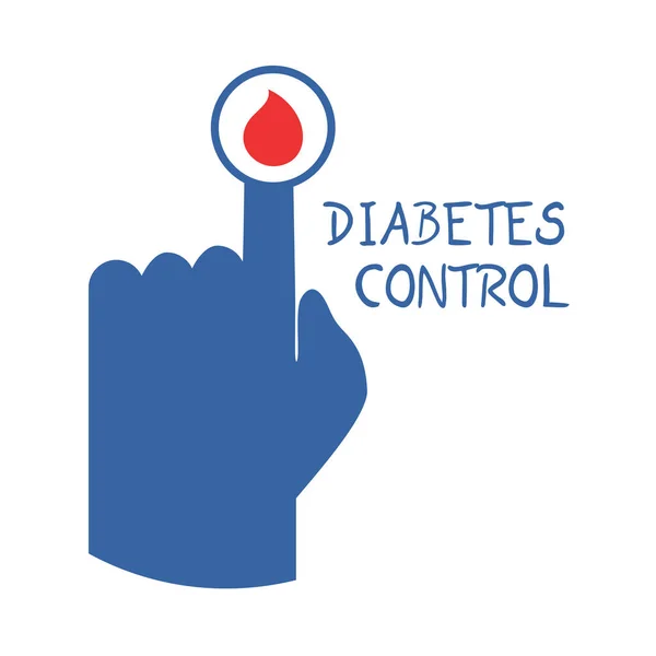 Diabetes Control Symbol Vector Illustration — Vector de stock