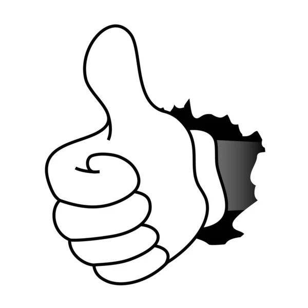 Thumb Gesture Icon Vector Illustration Design — Stock Vector