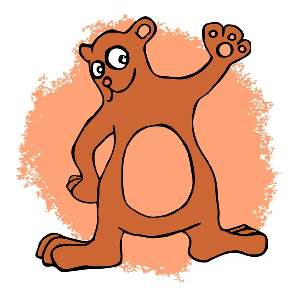 Vector Illustration Cute Bear — Stock Vector