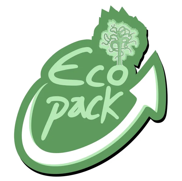 Eco Pack Icon Vector Illustration — 스톡 벡터