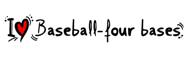 Béisbol Cuatro Bases Vector Ilustración — Archivo Imágenes Vectoriales