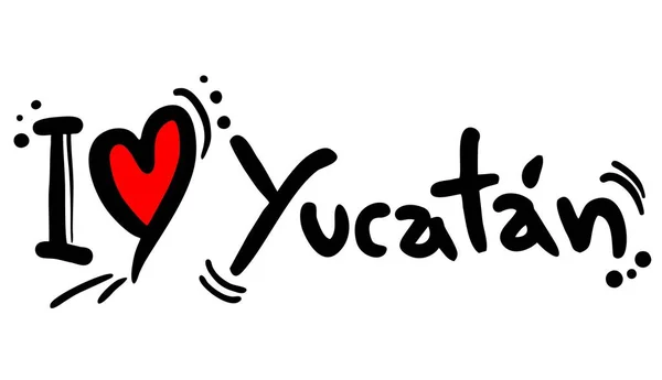 Love Yucatn Vector Illustration — 스톡 벡터