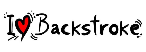 Backstroke Amore Vettoriale Illustrazione — Vettoriale Stock