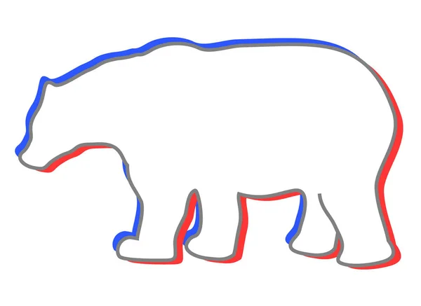 Illustrazione Vettoriale Del Disegno Dell Orso Polare — Vettoriale Stock