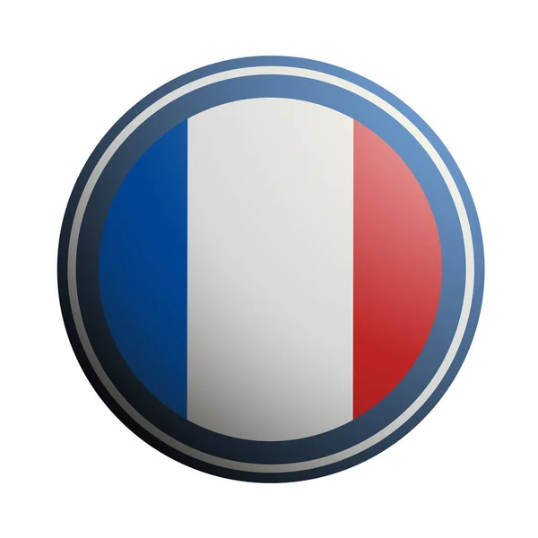 フランス円のアイコンベクトルイラスト — ストックベクタ