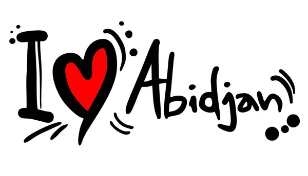 Abdijan Miłość Wektor Ilustracja — Wektor stockowy