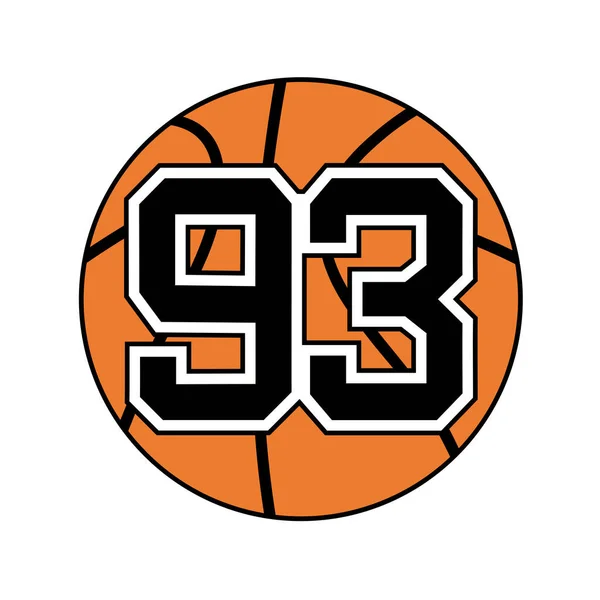 Basketball Ball Mit Der Nummer — Stockvektor