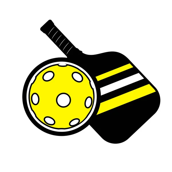 Pickleball Symbool Ontwerp Vector Illustratie — Stockvector