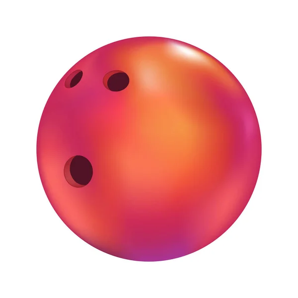 Kırmızı Bowling Topu Vektör Illüstrasyonu — Stok Vektör