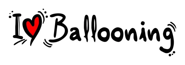 Balloning Liefde Vector Illustratie — Stockvector