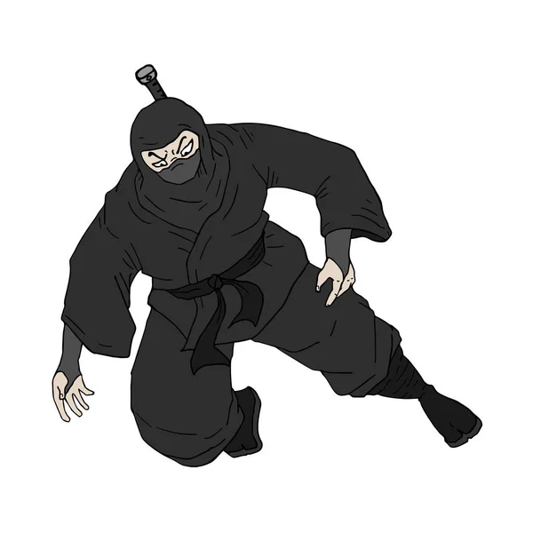 Ninja Icoon Vector Illustratie — Stockvector