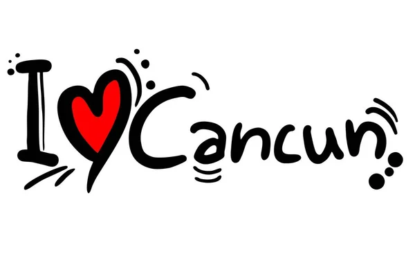 Αγάπη Cancun Διανυσματική Απεικόνιση — Διανυσματικό Αρχείο