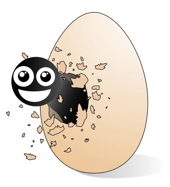 Legrační Obličej Vycházející Vajíčka — Stockový vektor