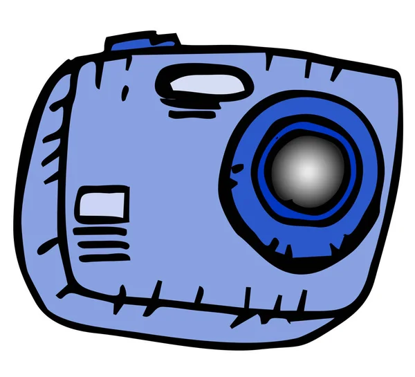 Scarabocchio Disegnato Mano Una Fotocamera — Vettoriale Stock