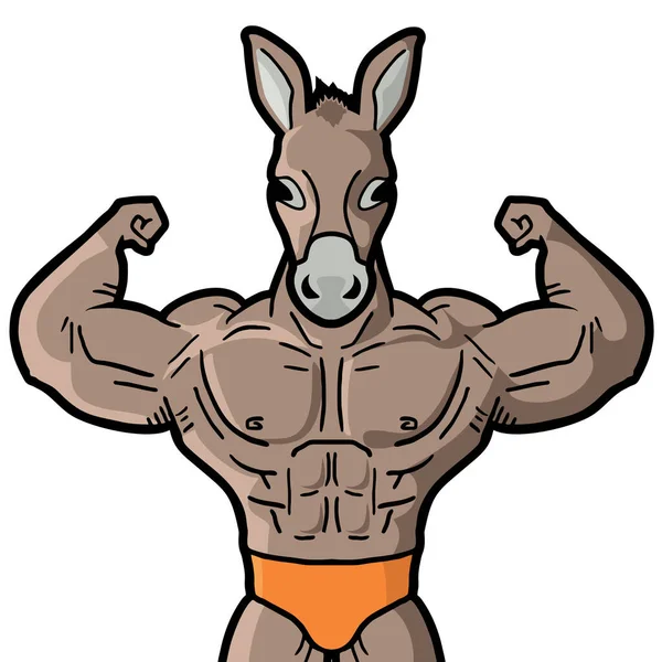 Vector Illustration Cartoon Boxer — Stockvektor