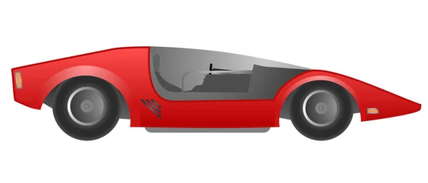 Ilustración Vector Coche Carreras Rojo — Vector de stock