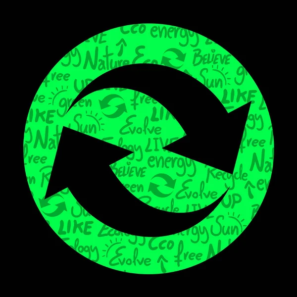 Ilustracja Wektora Symbolu Recyklingu — Wektor stockowy