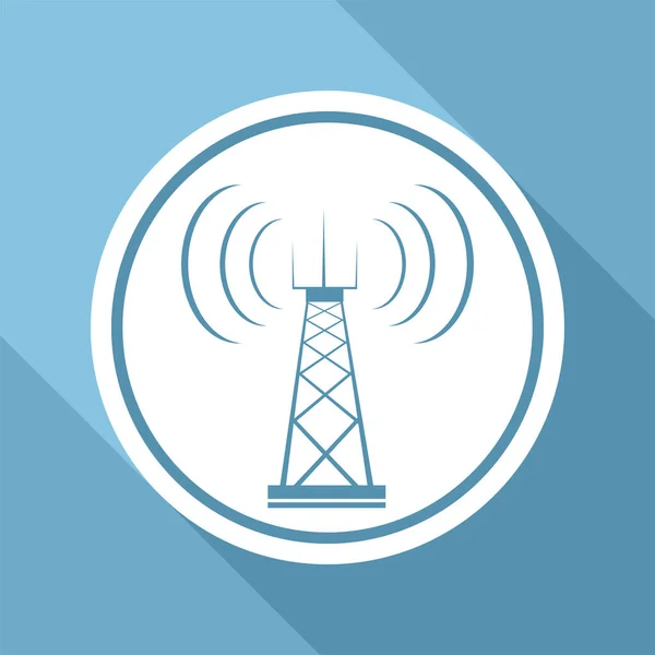 Telekomünikasyon Kulesi Simgesi Vektör Illüstrasyonu — Stok Vektör