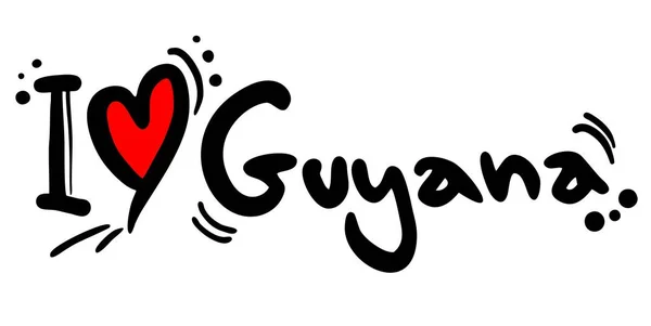 Illustration Vectorielle Amour Guyana — Image vectorielle
