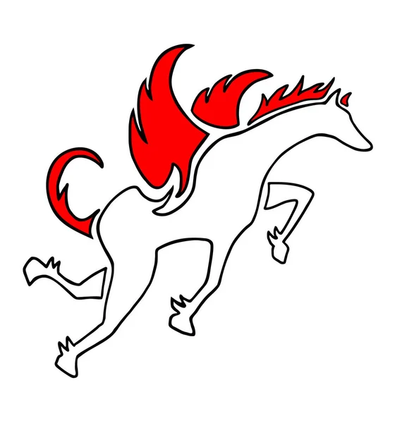 Creative Pegasus Symbol Vector Illustration — Vector de stock