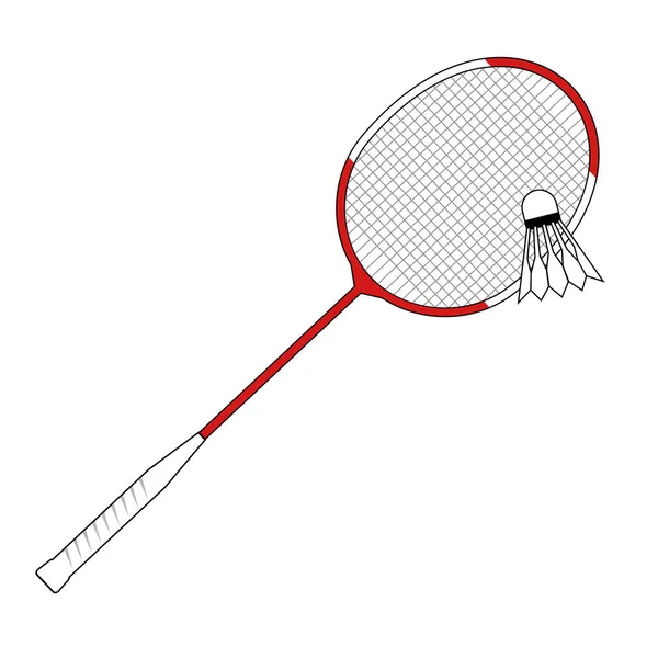 Badminton Sport Symbol Wektor Ilustracji — Wektor stockowy