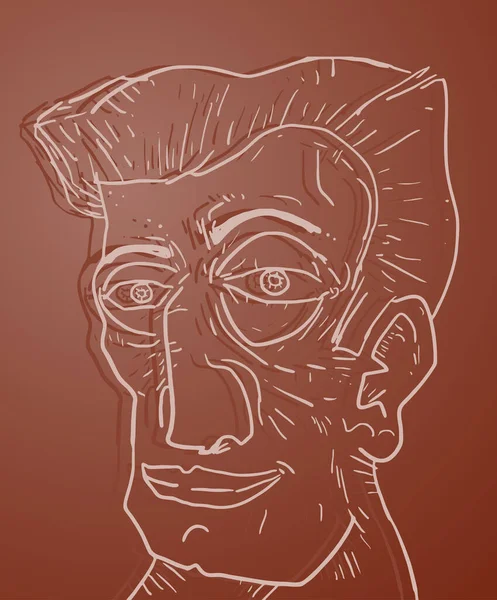 Векторная Иллюстрация Фона Хэллоуина Страшное Лицо — стоковый вектор