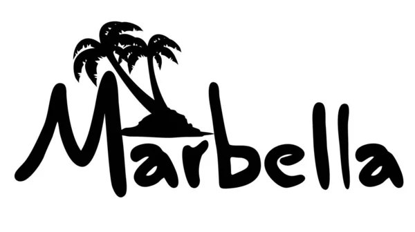 Marbella Messgae Vector Ilustración — Archivo Imágenes Vectoriales