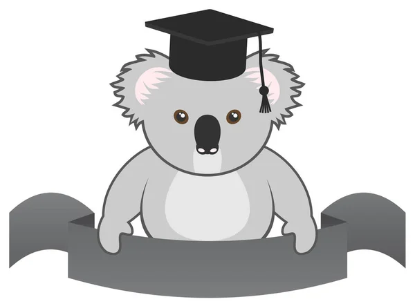 Koala Estudiante Vector Ilustración — Archivo Imágenes Vectoriales