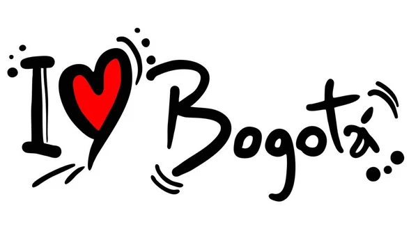Illustration Vectorielle Love Bogota — Image vectorielle