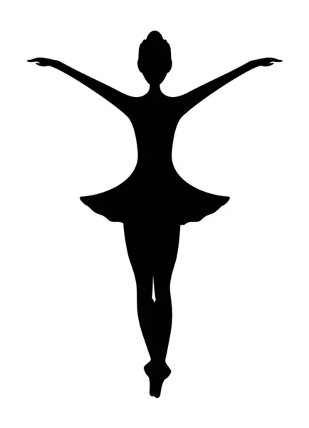Dançarina Menina Símbolo Vetor Ilustração — Vetor de Stock