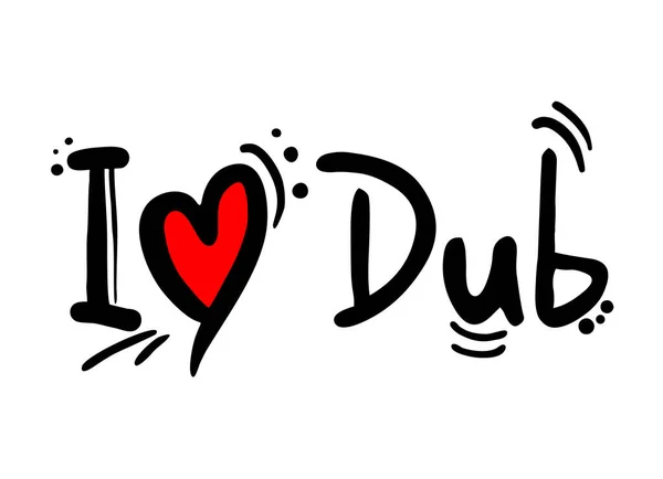 Dub Muziek Liefde Vector Illustratie — Stockvector