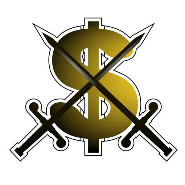 Dollar Symbol Vector Illustration —  Vetores de Stock