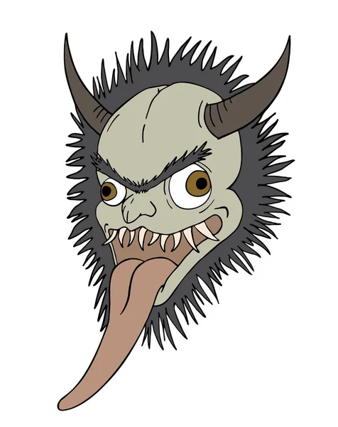 長い舌を持つ動物悪魔 — ストックベクタ